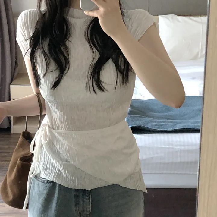 个性百搭修身显瘦半高领小衫衬衫